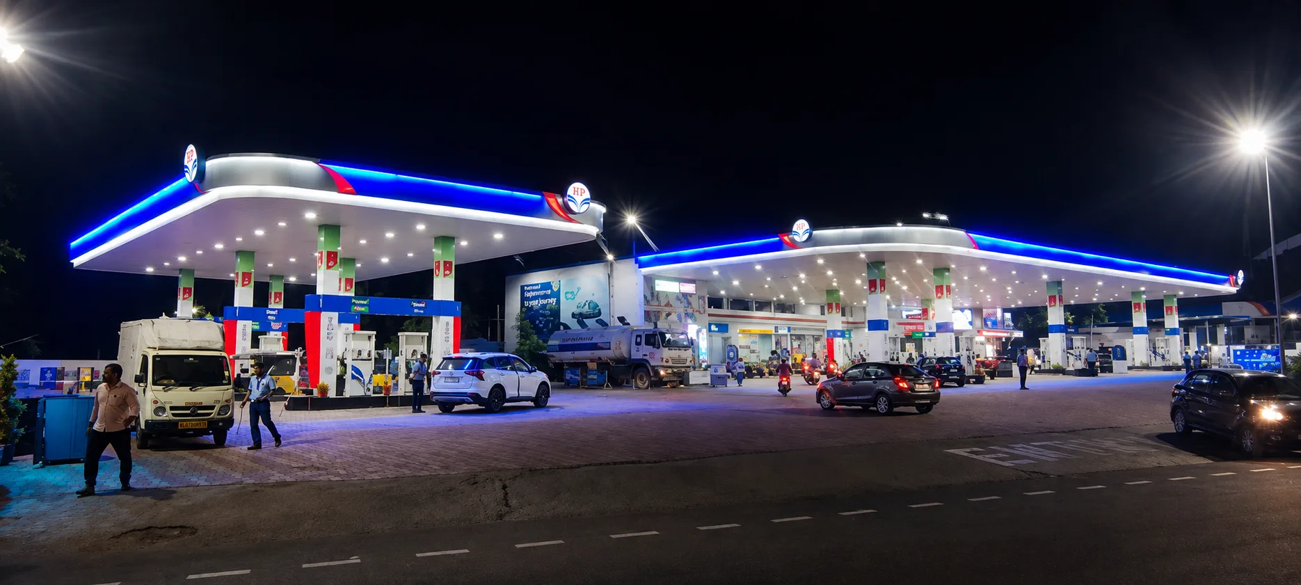 Canopy Fascia Lighting Work at COCO Millennium (Company Owned Outlet)